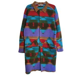 Little Big Horn Vintage Southwestern Longline Blanket Jacket